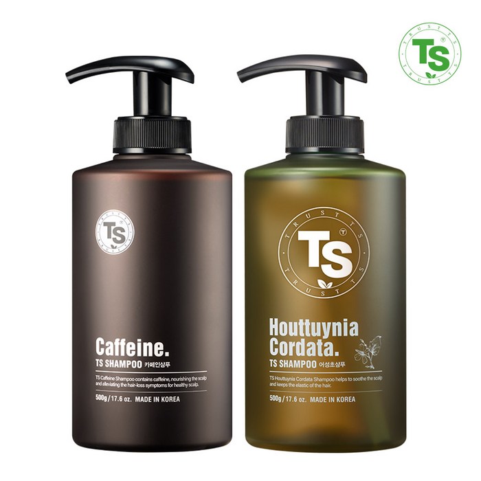 TS 카페인 탈모샴푸 500g + 어성초 탈모샴푸 500g 세트, 1세트 대표 이미지 - TS 샴푸 추천