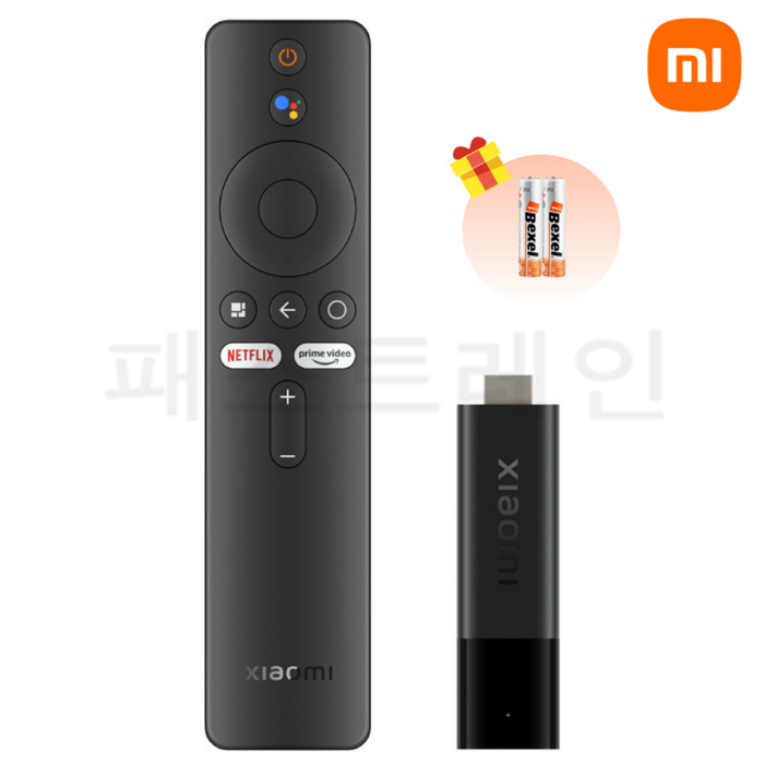 [패스트레인 직수입]국내AS 정발 한국판 샤오미 TV스틱 4K MDZ-27-AA UHD지원 유튜브 넷플릭스 대표 이미지 - 셋탑박스 리모컨 추천