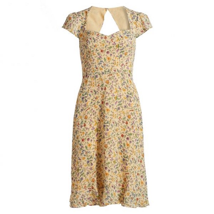 리포메이션 로지 플로랄 프린트 무릎길이 원피스 야스민 여성