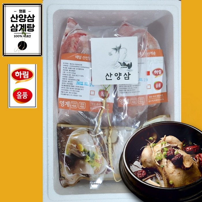 산양삼 한방 삼계탕 2마리 밀키트 초복 보양식 복날, 단품 대표 이미지 - 여름 보양식 추천