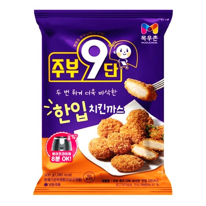 [목우촌]주부9단 한입 치킨까스 500g x 2개, 단품 대표 이미지 - 한입 돈까스 추천