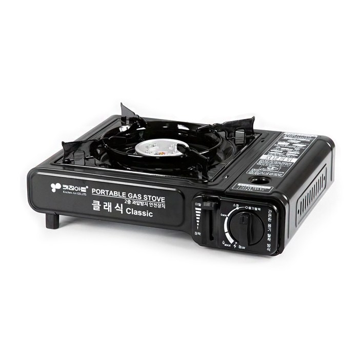 키친아트 클래식 휴대용 가스렌지 클래식 KA-2500, 블랙, 1개 대표 이미지 - 가스버너 추천