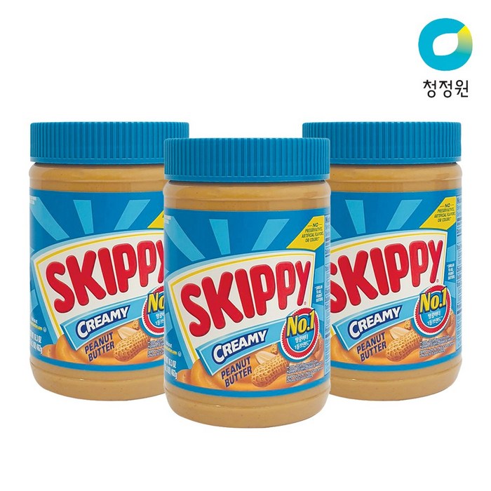 스키피 땅콩버터 크리미 462g, 3개 대표 이미지 - 땅콩버터 추천