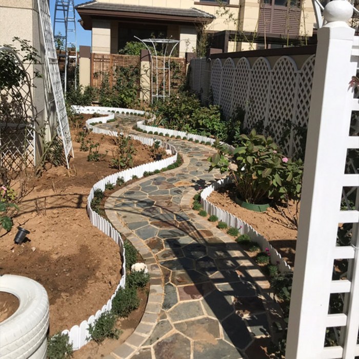 전원주택 정원 화단 담장 울타리 텃밭 펜스 가꾸기, 4. 흰색 높이15cm x 길이 3m_작은