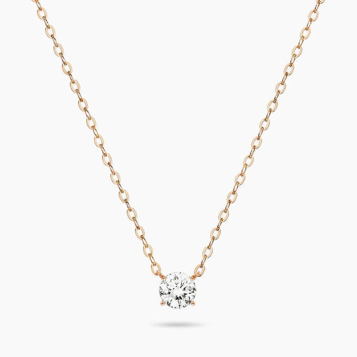 에버링 14K 금 목걸이 0.3캐럿 사이즈 스와로브스키 시그니티 솔리테어_NC103 Gold Necklace Gift 대표 이미지 - 캐럿 목걸이 추천