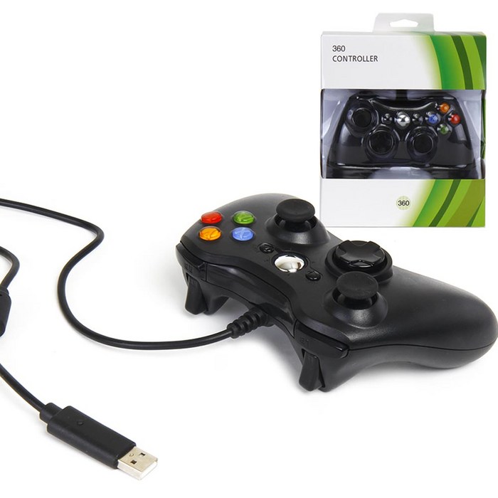 XBOX 360 PC 호환 유선 조이스틱 블랙, 1개 대표 이미지 - XBOX 추천