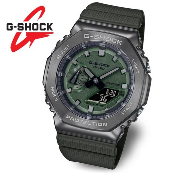 [지샥 정품] G-SHOCK 지얄오크 메탈 GM-2100B-3A 방수 전자 군인시계 대표 이미지 - 20만원대 메탈시계 추천