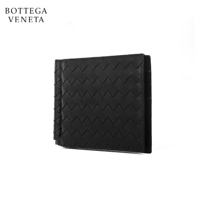 [보테가베네타 BOTTEGA VENETA] 123180 V4651 1000 인트레치아토 남성 머니클립 블랙 대표 이미지 - 보테가 베네타 추천