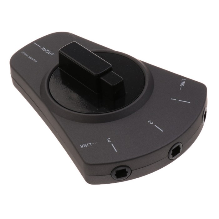 3포트 디지털 광 오디오 스위처 Toslink 스위치 Hub-Box, 131x93x18mm, 검은, 설명한대로 대표 이미지 - 광 컨버터 추천