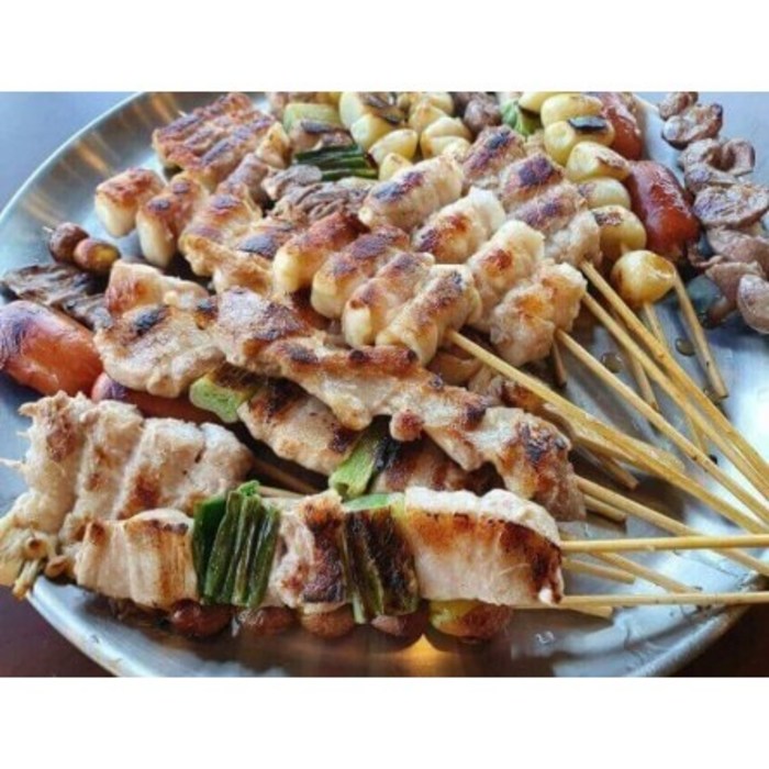 캠핑 꼬치 모둠 구이 꼬치, 24개, 33g 대표 이미지 - 모듬 꼬치 추천