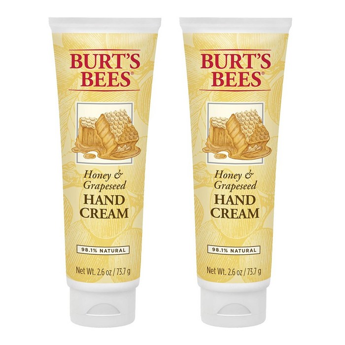 버츠비 핸드크림 허니 그레이프씨드 오일 꿀 포도씨 유 2.6oz 73.7g 2개 BURTS BEES Honey Grapeseed Oil Hand Cream