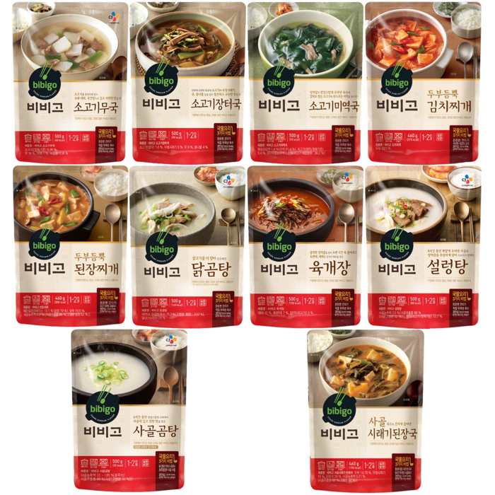 비비고 국 탕 찌개 10종, 1세트, 460g 대표 이미지 - 찌개 밀키트 추천