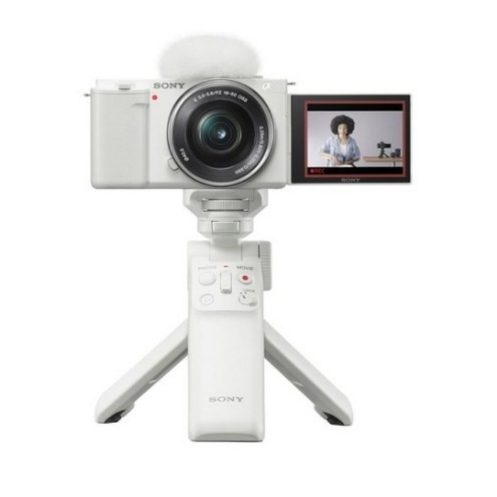 소니 ZV-E10 (16-50mm OSS 렌즈)+GP-VPT2BT 그립세트/공식대리점, 화이트 대표 이미지 - 소니 ZV-E10 추천