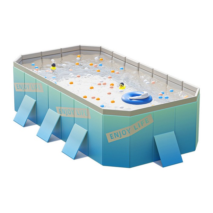 Zebeer 원터치 야외 수영장 실내수영장 대형 패밀리 접이식 수영장 풀장 에어리스 풀장