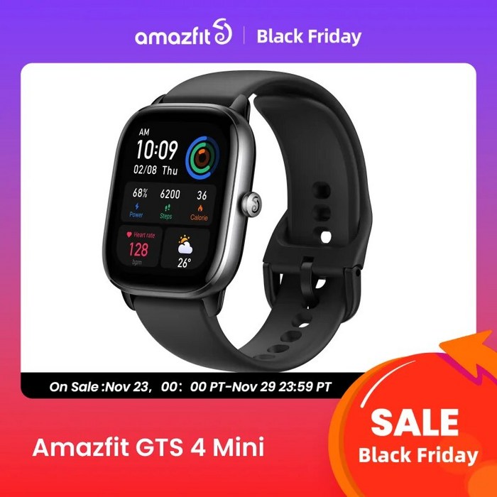 새로운 Amazfit GTS 4 mini 미니 Smartwatch 알렉사 내장 24H 심장 박동 120 스포츠 모드 스마트 워치 Zepp App