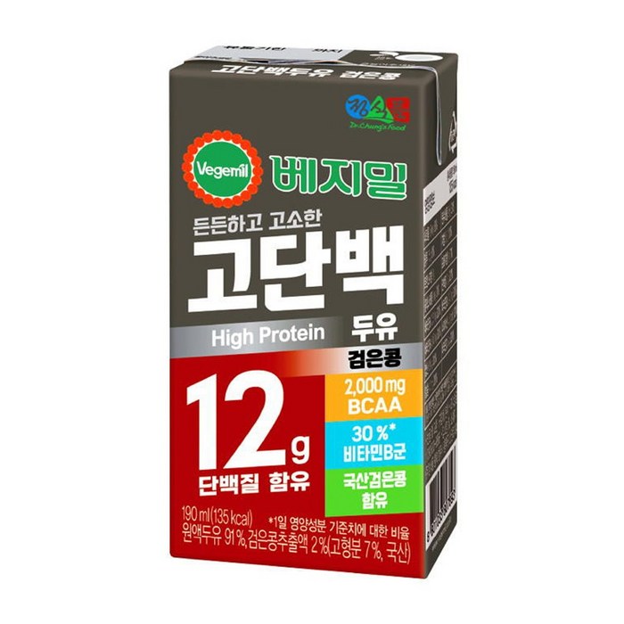 베지밀 고단백두유 검은콩, 190ml, 16개 대표 이미지 - 연세대 추천