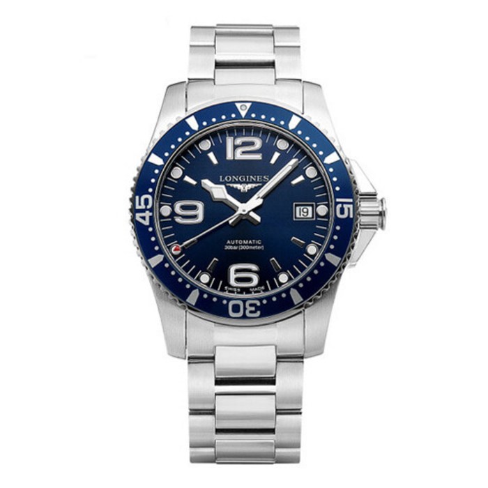 론진 LONGINES L3.741.4.96.6 하이드로콘퀘스트 Hydroconquest 오토매틱 남성 메탈시계 38.8mm 대표 이미지 - 론진 시계 추천