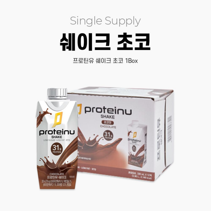 프로틴유 RTD 단백질 쉐이크, 330ml, 12개 대표 이미지 - 마시는 프로틴 추천