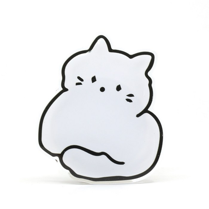 빈트 핸드폰 거치대 아크릴 스마트톡 냥냥 고양이, 화이트 대표 이미지 - 그립톡 추천