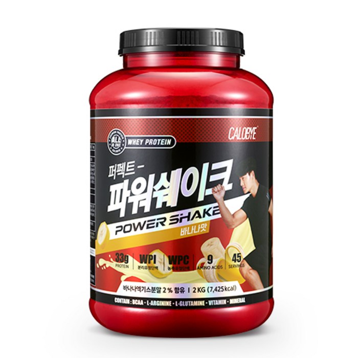 칼로바이 퍼펙트파워쉐이크 대용량 단백질보충제 프로틴 BCAA 바나나맛, 2000g, 1개 대표 이미지 - 에너지드링크 추천