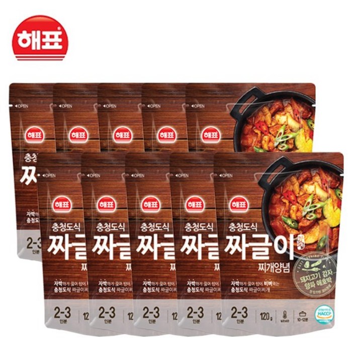 사조해표 짜글이 찌개양념(120g), 10개, 120g 대표 이미지 - 짜글이 추천