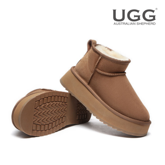 UGG 호주 어그 울트라 미니 플랫폼 키높이 양털부츠 방한부츠 AS3038 체스트넛 대표 이미지 - 어그부츠 추천