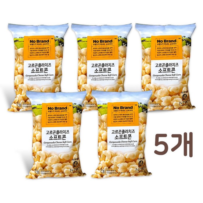 노브랜드 고르곤졸라치즈 소프트콘 145g x 5개, 단품, 단품 대표 이미지 - 고르곤졸라 치즈 추천