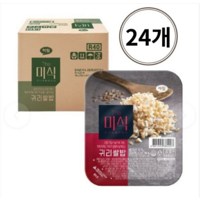 The미식 귀리쌀밥, 180g, 24개 대표 이미지 - 귀리밥 추천