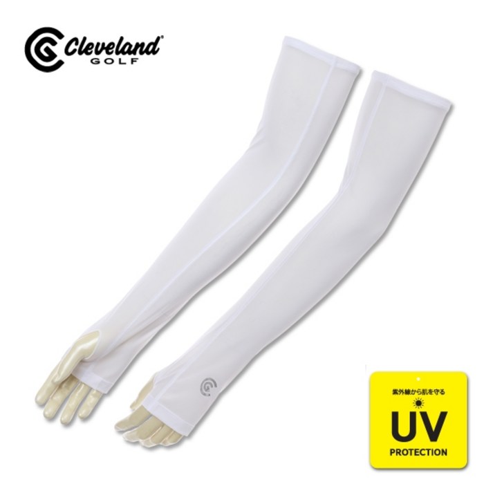 클리브랜드 골프 UV차단 쿨링 손등커버용 남성 팔토시 CGKUHC925, 화이트 대표 이미지 - UV차단 쿨토시 추천