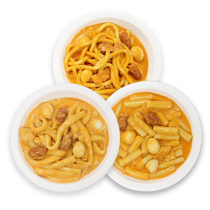 *부드러운 크림소스로 만든 헬로맘 로제떡볶이 3종 3세트 1260g, 로제누들떡볶이(3세트) 대표 이미지 - 로제 떡볶이 추천