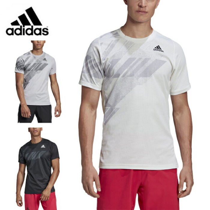 아디다스 테니스 웨어 T 셔츠 반소매 남성 FREELIFT PRINTED TEE HEAT.RDY 프리 리프트 프린트 반팔 HEAT . RDY IPC98 ADIDAS 대표 이미지 - 아디다스 테니스 반팔 추천