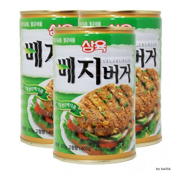 삼육 베지버거 425g x 3캔 대표 이미지 - 대체육 추천