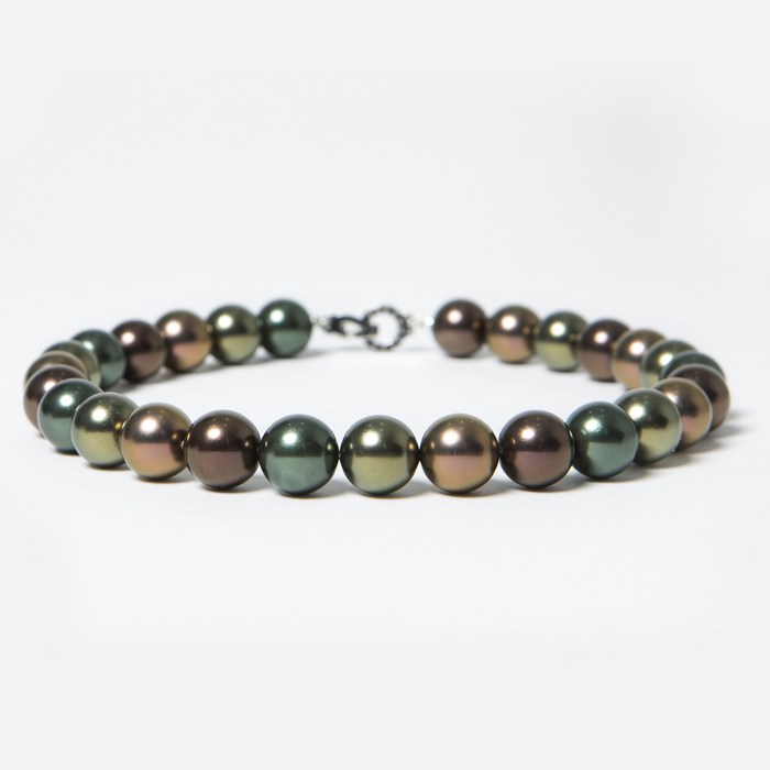 왕진주 멀티 다크 14mm 목걸이 Princess Multi Dark Pearl 14mm Necklace 대표 이미지 - 왕진주 목걸이 추천