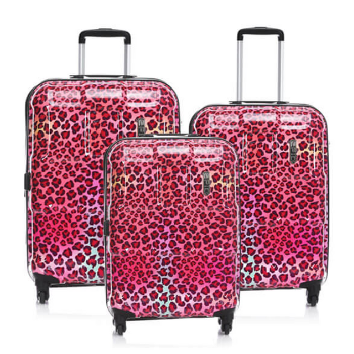 빌리브나인 레오파드 핑크 확장형 캐리어 20인치 여행가방 클래식 공항인싸템 연예인 트렁크