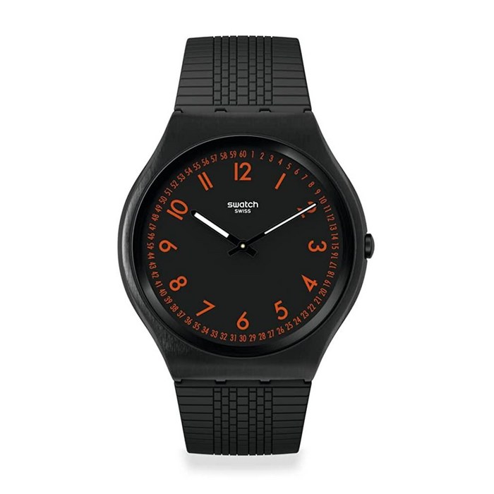 스와치 Swatch Gent 브러시드 레드 쿼츠 시계 블랙. 대표 이미지 - 스와치 시계 추천