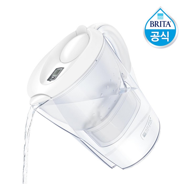 브리타 마렐라 XL 3.5L 화이트 + 필터 1개월분 한국형필터 기본구성, 마렐라XL 3.5L 화이트 대표 이미지 - 브리타 추천