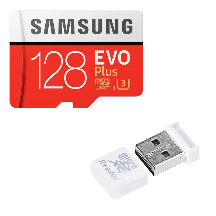 삼성 에보 플러스 microSD 메모리카드 MB-MC128D/KR + USB 전용리더기, 128GB 대표 이미지 - SD카드 리더기 추천