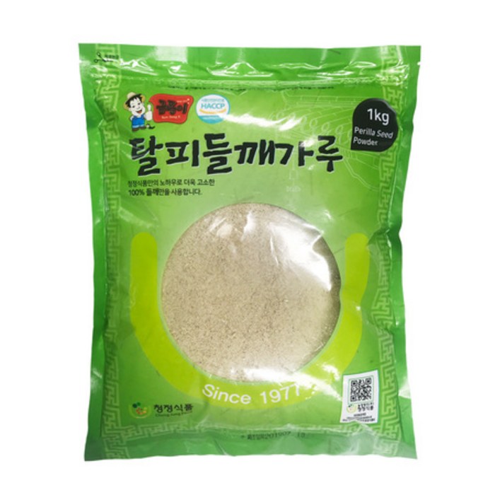 청정식품 HACCP 식당용 고소한 탈피들깨가루 1kg, 1개 대표 이미지 - 들깨가루 추천