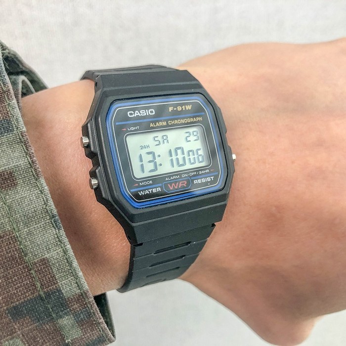 카시오 군인 군대 군용 군입대 훈련소 손목 전자시계 F모델 대표 이미지 - 시계 와인더 추천