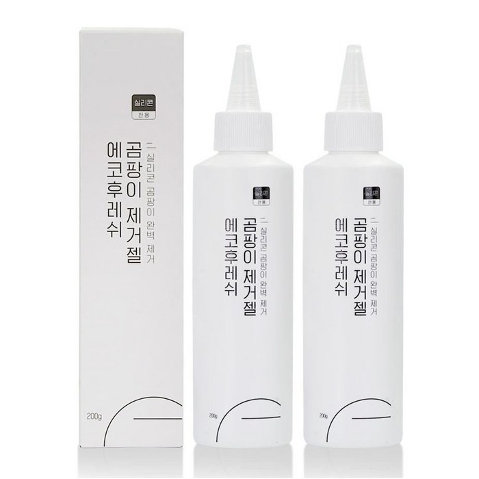에코후레쉬_ 실리콘 곰팡이제거젤 2개-실리콘 곰팡이 완벽제거_타일 욕실 세면대 화장실, 2개, 220g 대표 이미지 - 창틀 청소 추천