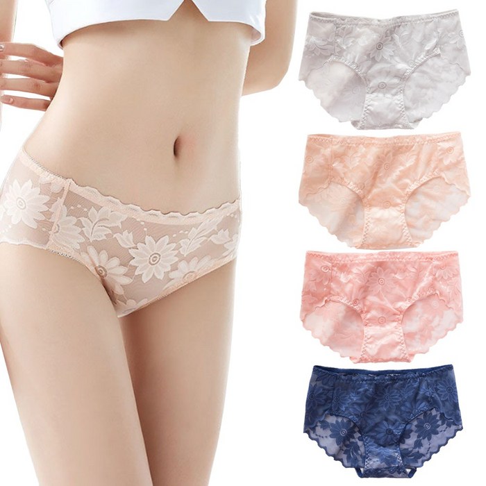 베럴뷰 편한 여성 레이스 팬티 4p 대표 이미지 - 섹시팬티 추천