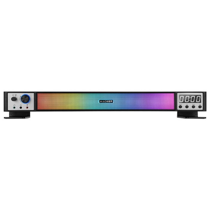앱코 hacker RGB 디지털 시계 사운드바 2ch 스피커, S1400 대표 이미지 - 블루투스 사운드바 추천