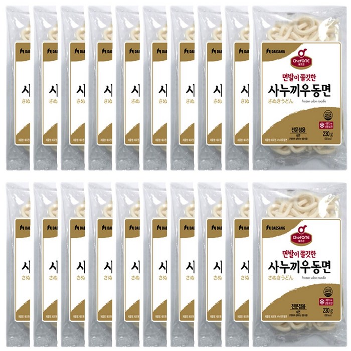 쉐프원 쫄깃한 사누끼우동면 230g 20봉지 대표 이미지 - 사누끼 우동 추천