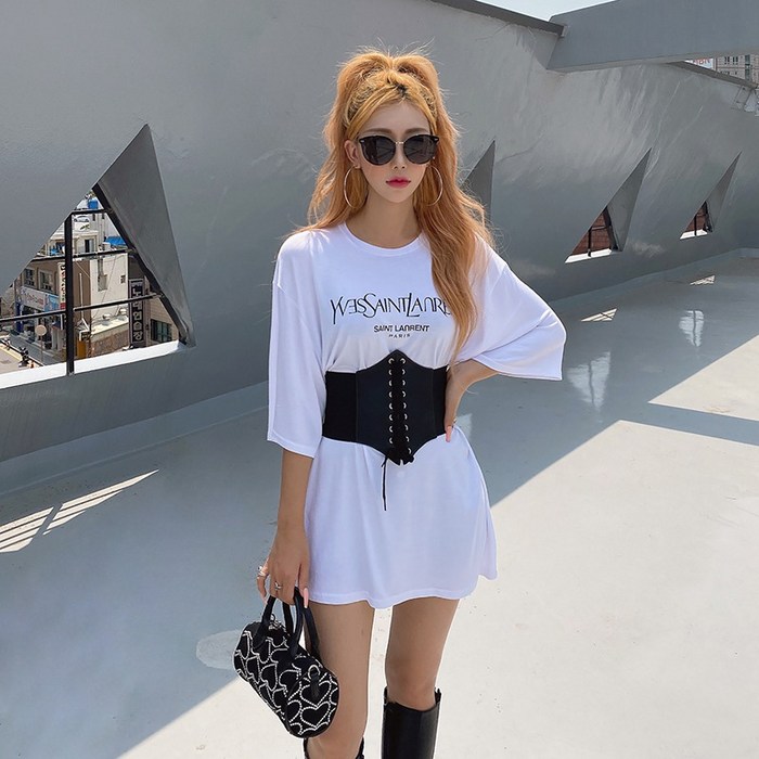 개미허리 보정속옷 똥배 옆구리 복대 다이어트 레이어드 패션 벨크로 코르셋 대표 이미지 - 개미허리 추천