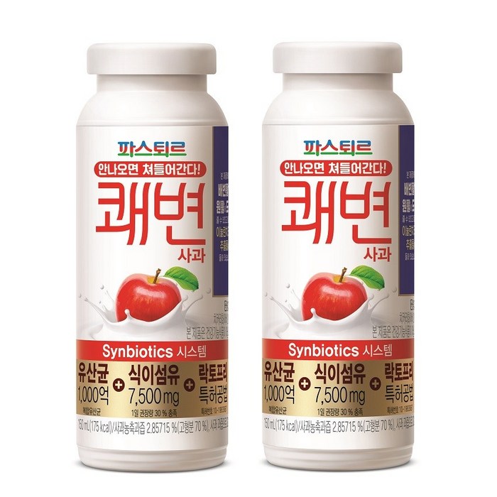 파스퇴르 쾌변요구르트 사과, 150ml, 12개 대표 이미지 - 쾌변 추천