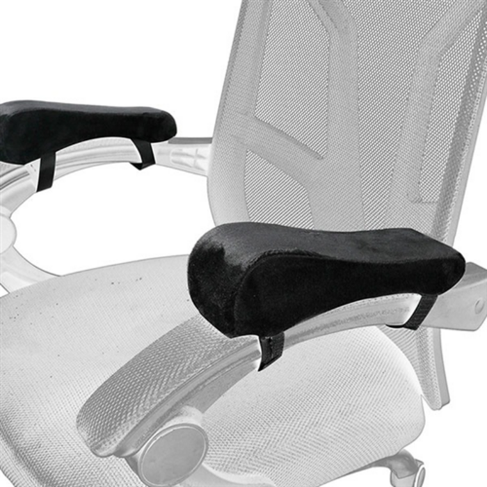 메모리폼 의자팔걸이 쿠션 2개한세트 armrest pad 팔걸이쿠션 팔받침대, 블랙 대표 이미지 - 삼각쿠션 추천