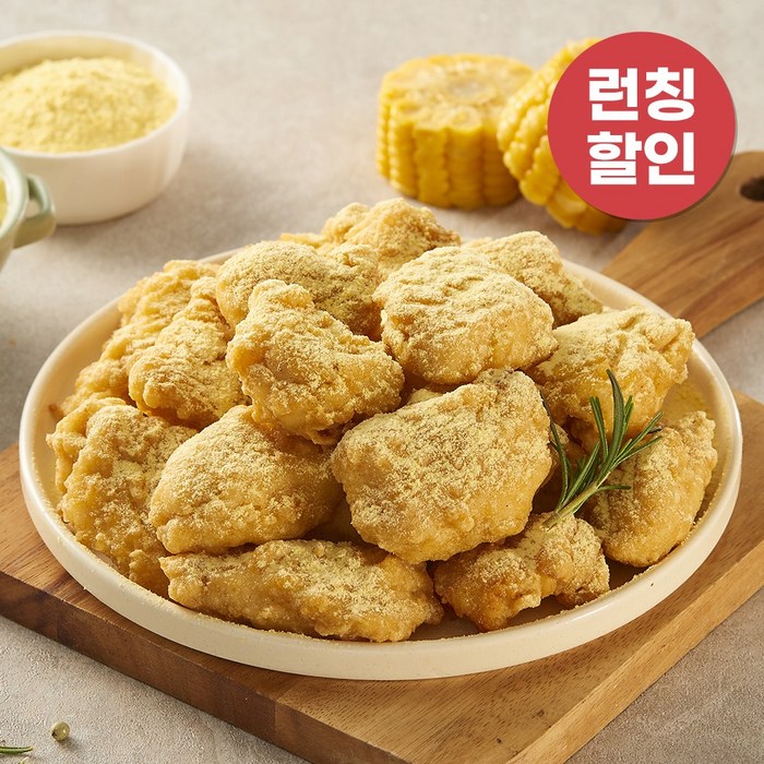 파르팜 콘소메 후라이드 치킨 시즈닝 포함 크리스피 순살치킨 (냉동), 1개, 1kg 대표 이미지 - 후라이드 치킨 추천