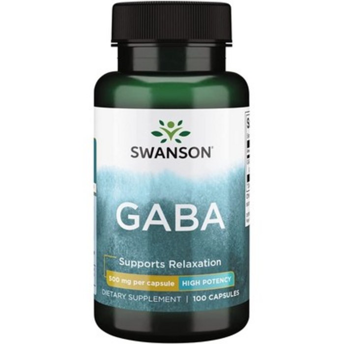 Swanson 아미노산 가바 GABA 500mg 100캡슐, 100개입, 1개 대표 이미지 - 뇌 건강식품 추천