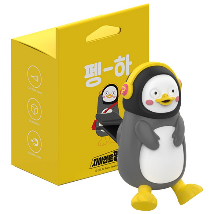 펭수 차량용 카퍼퓸 방향제 자석 결합식 집게형, 다우니코튼, 1개