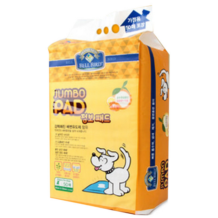 목우촌 점보 레몬향 강아지패드 50p 배변 애견패드, 1개, 50개입